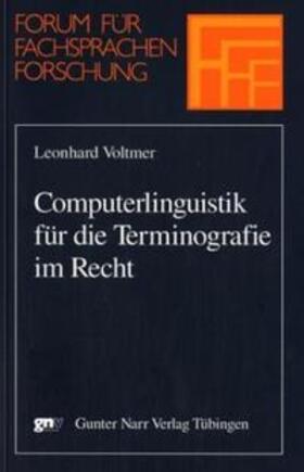 Voltmer | Computerlinguistik für die Terminografie im Recht | Buch | 978-3-8233-6240-1 | sack.de