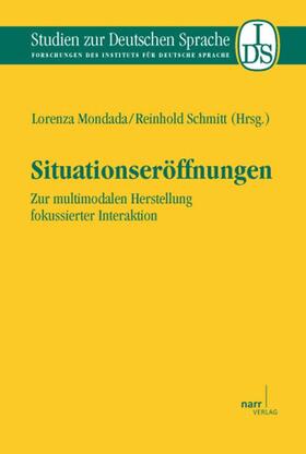 Mondada / Schmitt |  Situationseröffnungen | Buch |  Sack Fachmedien