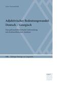 Tsutsunashvili |  Adjektivischer Bedeutungswandel: Deutsch ¿ Georgisch | Buch |  Sack Fachmedien