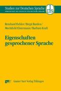 Fiehler / Barden / Elstermann |  Eigenschaften gesprochener Sprache | eBook | Sack Fachmedien