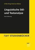 Krieg-Holz / Bülow |  Linguistische Stil- und Textanalyse | eBook | Sack Fachmedien