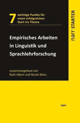 Albert / Marx |  Empirisches Arbeiten in Linguistik und Sprachlehrforschung | Buch |  Sack Fachmedien