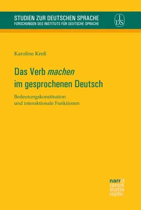 Kreß |  Das Verb 'machen' im gesprochenen Deutsch | Buch |  Sack Fachmedien