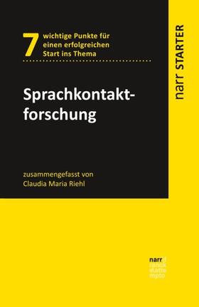 Riehl | Sprachkontaktforschung | Buch | sack.de