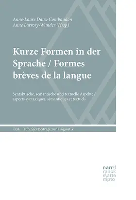 Daux-Combaudon / Larrory-Wunder |  Kurze Formen in der Sprache / Formes brèves de la langue | Buch |  Sack Fachmedien
