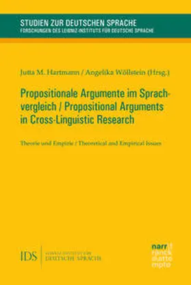 Hartmann / Wöllstein |  Propositionale Argumente im Sprachvergleich / Propositional Arguments in Cross-Linguistic Research | Buch |  Sack Fachmedien