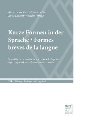 Daux-Combaudon / Larrory-Wunder | Kurze Formen in der Sprache / Formes brèves de la langue | E-Book | sack.de