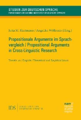 Hartmann / Wöllstein |  Propositionale Argumente im Sprachvergleich / Propositional Arguments in Cross-Linguistic Research | eBook | Sack Fachmedien