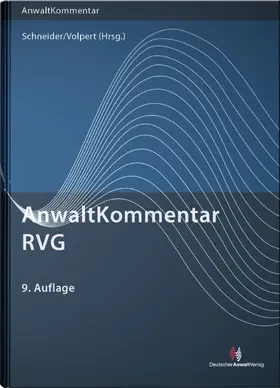 Schneider / Volpert |  AnwaltKommentar RVG | Buch |  Sack Fachmedien