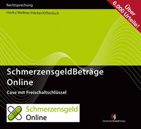 Offenloch / Wellner / Häcker | Wellner, W: SchmerzensgeldBeträge 2021 Online | Buch | 978-3-8240-1674-7 | sack.de