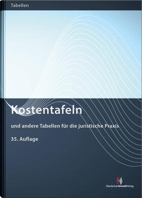Kostentafeln | Buch | 978-3-8240-1678-5 | sack.de