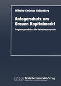 Wilhelm-Christian |  Wilhelm-Christian, H: Anlegerschutz am Grauen Kapitalmarkt | Buch |  Sack Fachmedien