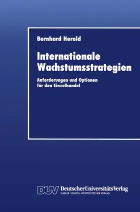 Herold |  Internationale Wachstumsstrategien | Buch |  Sack Fachmedien