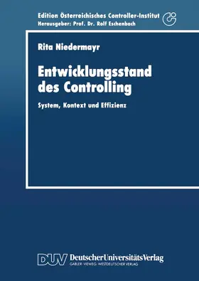  Entwicklungsstand des Controlling | Buch |  Sack Fachmedien