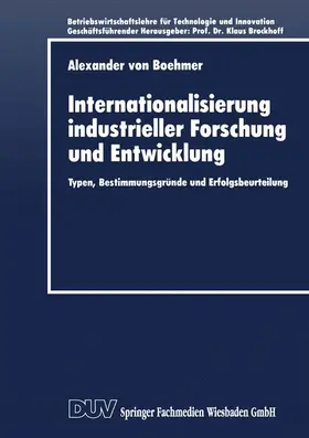 Internationalisierung industrieller Forschung und Entwicklung | Buch |  Sack Fachmedien