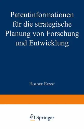  Patentinformationen für die strategische Planung von Forschung und Entwicklung | Buch |  Sack Fachmedien