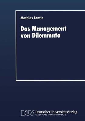 Management von Dilemmata | Buch | 978-3-8244-0335-6 | sack.de