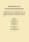  Stabilität von Integrationsgemeinschaften | Buch |  Sack Fachmedien