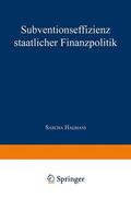  Subventionseffizienz staatlicher Finanzpolitik | Buch |  Sack Fachmedien