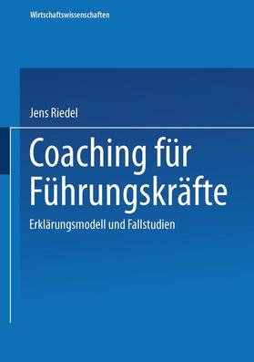 Riedel | Coaching für Führungskräfte | Buch | 978-3-8244-0730-9 | sack.de