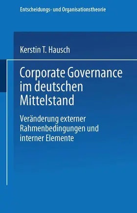 Hausch |  Corporate Governance im deutschen Mittelstand | Buch |  Sack Fachmedien