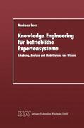 Lenz |  Lenz, A: Knowledge Engineering für betriebliche Expertensyst | Buch |  Sack Fachmedien