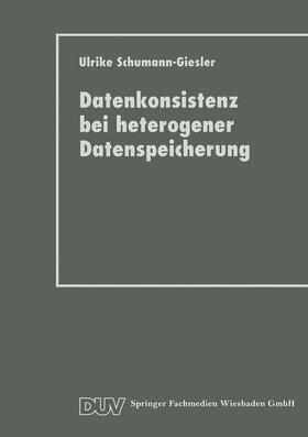 Datenkonsistenz bei heterogener Datenspeicherung | Buch | sack.de