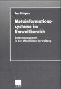 Röttgers |  Metainformationssysteme im Umweltbereich | Buch |  Sack Fachmedien