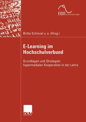 Schinzel / Taeger / Gorny |  E-Learning im Hochschulverbund | Buch |  Sack Fachmedien