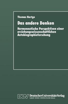 Hartge | Das andere Denken | Buch | 978-3-8244-4023-8 | sack.de