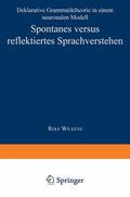  Spontanes versus reflektiertes Sprachverstehen | Buch |  Sack Fachmedien