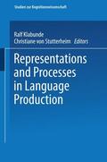 Klabunde / Stutterheim |  Representations and Processes in Language Production | Buch |  Sack Fachmedien