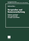 Marx |  Marx, E: Versprecher und Genusverarbeitung | Buch |  Sack Fachmedien