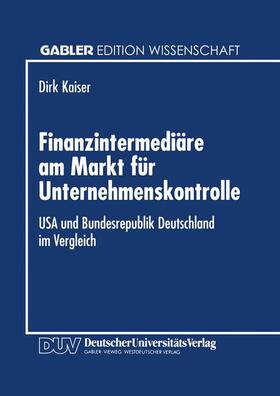Finanzintermediäre am Markt für Unternehmenskontrolle | Buch | 978-3-8244-6016-8 | sack.de