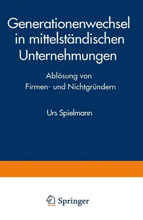  Generationenwechsel in mittelständischen Unternehmungen | Buch |  Sack Fachmedien