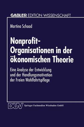  Nonprofit-Organisationen in der ökonomischen Theorie | Buch |  Sack Fachmedien