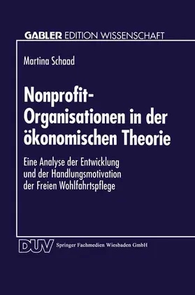  Nonprofit-Organisationen in der ökonomischen Theorie | Buch |  Sack Fachmedien