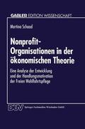  Nonprofit-Organisationen in der ökonomischen Theorie | Buch |  Sack Fachmedien
