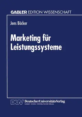  Marketing für Leistungssysteme | Buch |  Sack Fachmedien