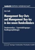  Management Buy-Outs und Management Buy-Ins in den neuen Bund | Buch |  Sack Fachmedien