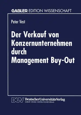  Der Verkauf von Konzernunternehmen durch Management Buy-Out | Buch |  Sack Fachmedien