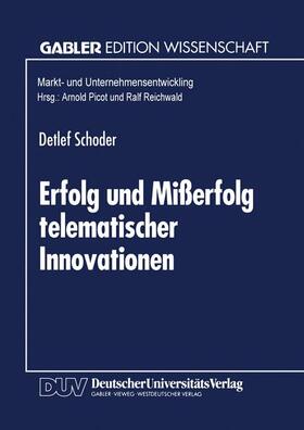  Erfolg und Mißerfolg telematischer Innovationen | Buch |  Sack Fachmedien