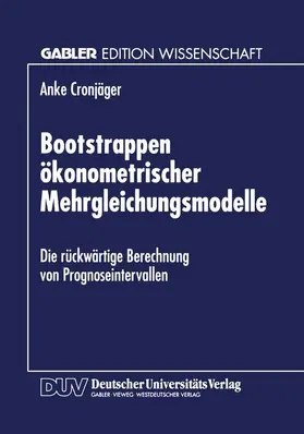  Bootstrappen ökonometrischer Mehrgleichungsmodelle | Buch |  Sack Fachmedien