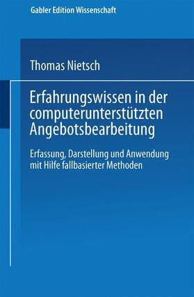 Erfahrungswissen in der computerunterstützten Angebotsbearbeitung | Buch | 978-3-8244-6340-4 | sack.de