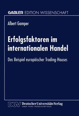  Erfolgsfaktoren im internationalen Handel | Buch |  Sack Fachmedien