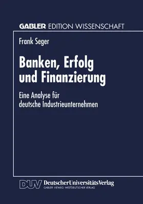  Banken, Erfolg und Finanzierung | Buch |  Sack Fachmedien