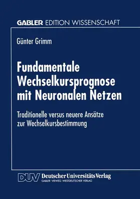  Fundamentale Wechselkursprognose mit Neuronalen Netzen | Buch |  Sack Fachmedien