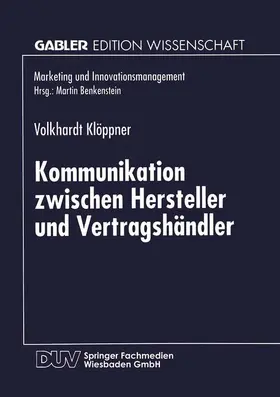  Kommunikation zwischen Hersteller und Vertragshändler | Buch |  Sack Fachmedien