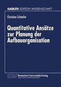  Quantitative Ansätze zur Planung der Aufbauorganisation | Buch |  Sack Fachmedien