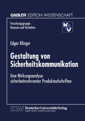  Gestaltung von Sicherheitskommunikation | Buch |  Sack Fachmedien